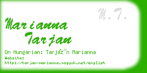 marianna tarjan business card